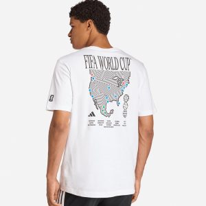 Adidas Fifa Wolrd Cup 26mt Map M – T-shirt – Uomo – Bianco