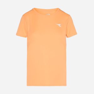 Diadora Run W – T-shirt Running – Donna – Arancione
