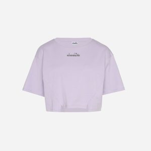 Diadora Logo W – T-shirt – Donna – Lilla