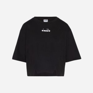 Diadora Logo W – T-shirt – Donna – Nero