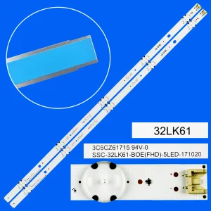 Striscia di retroilluminazione a LED 5 lampade per SSC_32LJ61_BOE(FHD) 32LJ610V HC320DUN-ABSL1-A14X 32LK61 32LJ510U HL-99320A30-0501S-01 A2