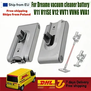 Sostituzione originale del pacco batteria per aspirapolvere portatile per Dreame 25.2V 5000mAh V11 V11SE V12 VVT1 VVN6 VVA1