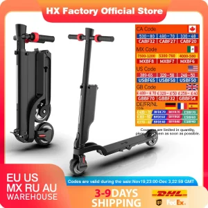 Scooter elettrico HX X6 Pieghevole 350W 25KM/H Scooter elettrici 7.5AH 36V E Scooter Escooter da 5,5 pollici per adulti