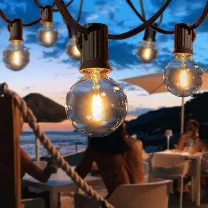 25 lampadine luci a corda per esterni G40 LED globo patio giardino lampade a corda per campeggio terrazza festa decorazione di nozze
