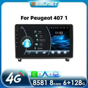 Android Auto Car Radio Player per Peugeot 407 cc 407sw 2004 – 2011 Carplay Multimedia GPS Stereo 8581 Car Intelligent Headunit