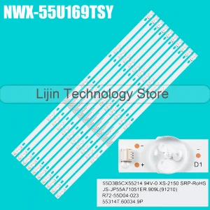 Striscia di retroilluminazione a LED per 55LU1204 55D3B5CX55214 K55DLJ10US JS-JP55A71051ER.909L (91210) NWX-55U169TSY R72-55D04-023