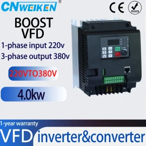 4KW 220V a 380 ingresso monofase uscita trifase convertitore di frequenza PWM Inverter velocità motore CNC 5HP VFD VSD nuovo 2024