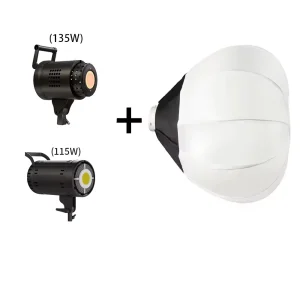 LED Bownes COB Luce video 115/135W Lampada fotografica con treppiede Softbox Luce video telecomandata per fotografia video Skit