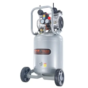 SucceBuy Compressore d’aria portatile da 13 galloni Compressore d’aria senza olio da 2 HP per riparazione auto Gonfiaggio pneumatici Verniciatura a spruzzo Lavorazione del legno