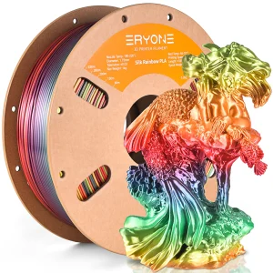 Eryone Silk Rainbow PLA 1KG Filamento 1,75mm ±0,03mm Qualità eccellente per stampante 3D Sunset Tavolozza vibrante Materiali arcobaleno