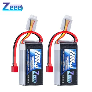 2 pezzi Zeee 3S 2200mAh Shorty Lipo Batteria 11.1V 50C con spina T/XT60 per RC Auto Camion Drone Aereo FPV RC Hobby Modelli Parti