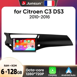 Junsun Android Wireless CarPlay Auto Autoradio Per Citroen C3 DS3 2010-2016 Auto Sistemi Intelligenti Auto Lettore Multimediale DSP SWC RDS GPS FM BT