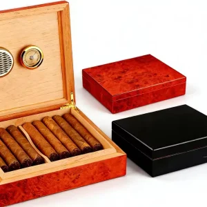 GALINER Classic Cigar Humidor Box custodia in legno di cedro con magneti igrometro umidificatore per sigari Humidor da viaggio