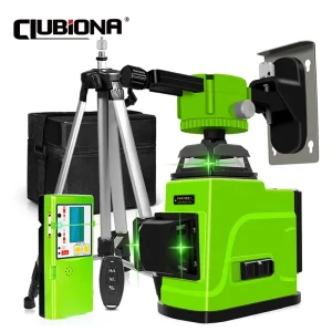 Clubiona 12 e 16 linee telecomando professionale per soffitto a pavimento livello Laser linea verde con modalità a impulsi