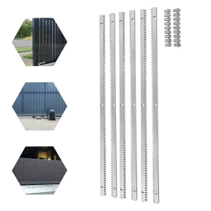 Guide per apricancello scorrevole da 6,0 m Rastrelliere per porte montate su porta Binario in acciaio da 6 x 1 m Rastrelliere per marcia adatte per la maggior parte delle porte scorrevoli