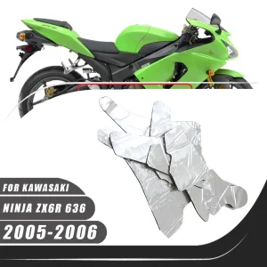 Accessori moto Pre-Cut Pancia Carena Scudo termico Tappetino Protezione isolante per Kawasaki Ninja ZX-6R 636 2005-2006 ZX6R