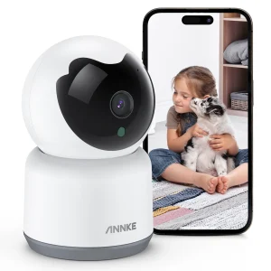 ANNKE 3MP WiFi PT Home Baby/Pet Monitor Telecamera di sicurezza interna Audio bidirezionale Rilevazione del movimento umano