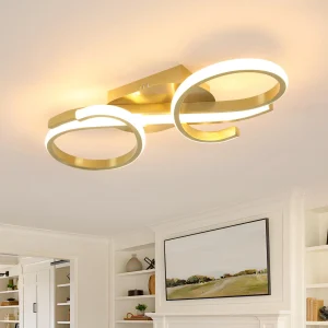 Plafoniera a LED da 36 W, plafoniera moderna bianco caldo 3000 K, lampadario a LED in acrilico per soggiorno, camera da letto