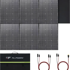 ALLPOWERS pannello solare pieghevole 600W modulo solare ad alta efficienza caricatore solare con uscita solare per camper Off-Grid Boat Home Camp
