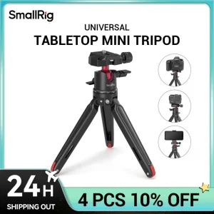 Mini treppiede da tavolo universale SmallRig con treppiede panoramico con testa a sfera per treppiede per telefono per fotocamera, DSLR regolabile 2664