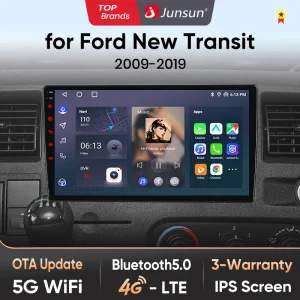 Junsun AI 4G LTE Wireless CarPlay Android Auto Autoradio Per Ford New Transit 2009 2010 2011 2012-2019 GPS Navi BT DSP RDS FM ﻿
