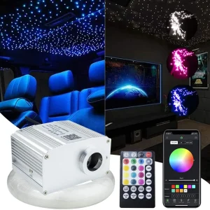 Luce a Fibra Ottica 10W per Soffitto Auto con Effetto Cielo Stellato e Controllo App Musicale