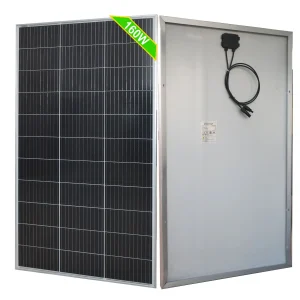 pannello solare 160w 18V pannelli solari solidi rigidi Kit sistema di carica batteria 12V con vetro temperato con telaio in alluminio da 30 mm