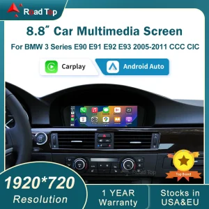 Display multimediale da 8,8” con CarPlay e Android Auto wireless per BMW Serie 3 5 E60 E61 E90 E91 E92 E93 con sistema CCC CIC