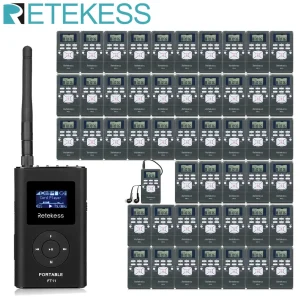 Sistema Audio Wireless per Guide Turistiche RETEKESS FT11 Trasmettitore FM PR13 Ricevitore Radio FM per Guide Turistiche Conferenze Chiesa Hajj Formazione