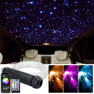 DC12V 6W RGBW Car Roof Star Lights APP LED Fibra ottica Star Plafoniera kit 100 ~ 460 pezzi per cielo stellato Illuminazione in fibra ottica