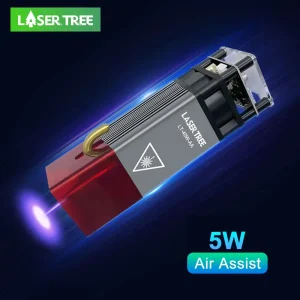 Modulo laser LASER TREE 5W con air assist 10W ad alta potenza TTL testa laser a luce blu per macchina da taglio per incisione laser CNC fai da te