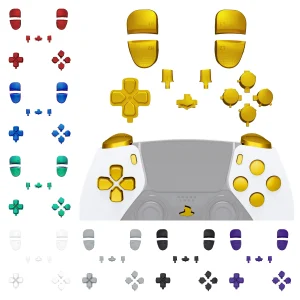 eXtremeRate Set completo di pulsanti di ricambio, opzioni di condivisione D-pad Pulsanti Home Face Trigger R1 L1 R2 L2 per controller PS5 Edge