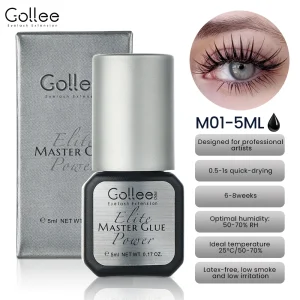 Gollee 0,5 s Asciugatura rapida per colla per extension ciglia Impermeabile per ciglia che durano 8 settimane Forniture professionali per extension ciglia
