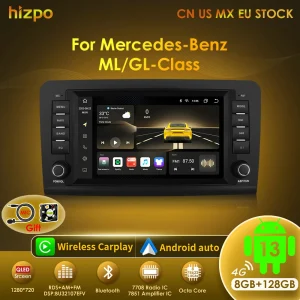 Hizpo lettore autoradio da 8 pollici multimediale per Mercedes Benz classe M W164 classe GL X164 ML GL320 navigazione GPS Stereo Carplay DSP