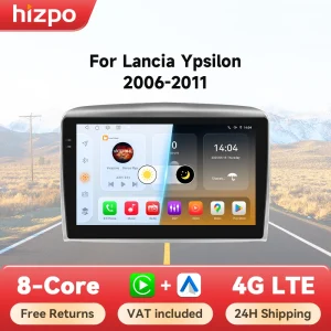 Hizpo 9 pollici per Lancia Ypsilon 2006 – 2011 Wireless Carplay Android Auto Car Lettore multimediale Autoradio Dispositivi elettronici 4G