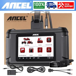 Scanner per moto ANCEL MT510 Tutti i sistemi per BMW/DUCATI/Harley Supporto 30+ funzioni Ripristino ECU Strumento diagnostico OBD2 per moto