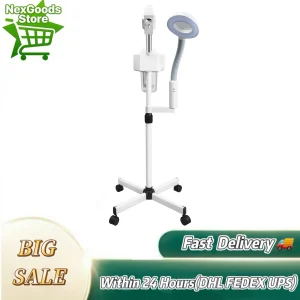 Vaporizzatore Facciale Professionale Regolabile 2 in 1, AC220-240V 800W, Macchina per Trattamenti Viso con 30 Minuti di Autonomia e Lente d’Ingrandimento 5X