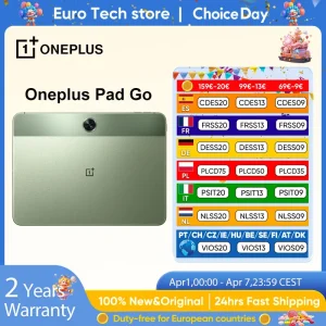 Oneplus Pad Go 8+128G All Play All Day 8000mAh LTE Industria-leader 2.4K 28.85cm Display per la cura degli occhi Altoparlanti Dolby Atmos Quad