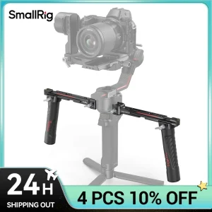 SmallRig Doppia impugnatura regolabile per DJI RS 2 /RSC 2 / RS 3 / RS 3 Pro /RS 4/ RS 4 Pro Supporto per monitor stabilizzatore portatile con giunto cardanico
