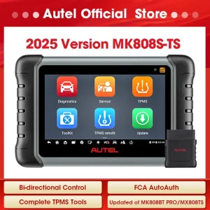 Autel MaxiCOM MK808S-TS OBD2 Scanner Bluetooth Strumenti diagnostici Tpms per auto Scanner automobilistico Test attivo aggiornato di MK808TS
