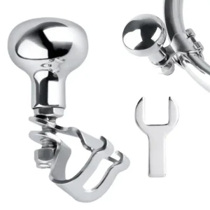 Sfera del volante della barca manopola della presa dell’acciaio inossidabile 316 manopola di rotazione della manopola del volante marino della sfera di controllo della mano aiuto