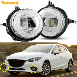 2 pezzi 30W auto destra + sinistra lente LED fendinebbia DRL H11 sostituzione per Mazda 3 Axela 2012 2013 2014 2015 2016
