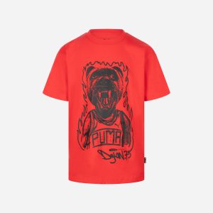 Puma Basic Jr – T-shirt – Rosso