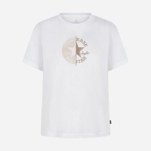 Converse Logo Chuck W – T-shirt – Donna – Bianco