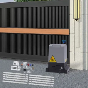 Kit di sicurezza motore automatico per cancello scorrevole elettrico 370W/550W/750W + binario di guida da 6 m 800 kg/1200 kg/1600 kg