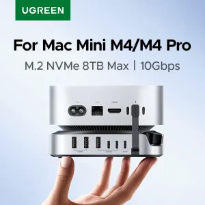 UGREEN USB HUB Docking Station per Mac Mini M4 M4 Pro M.2 NVMe SSD 8TB Max 10Gbps Porte USB-A&C SD&TF 170MB/s USB Splitter Dock