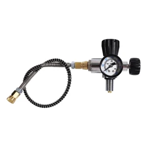 TUXING Stazione adattatore di ricarica con uscita regolata per valvola di ricarica ad alta pressione da 6000 PSI con manometro fluorescente per le immersioni
