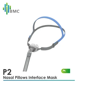 BMC CPAP Maschera per cuscino nasale con cuscini di 3 dimensioni Cinghia regolabile e piccolo tubo per l’apnea notturna Soluzione per smettere di russare Freeship