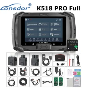 Lonsdor K518 PRO Programmatore versione globale completa con chiave intelligente LT20 per cavo Toyota FP30 Cavo BCM FCA 12 + 8 Adattatore JLR ADP