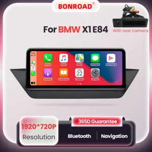 BONROAD CarPlay Autoradio Lettore Multimediale Per BMW X1 E84 Senza Fili Android Auto Touch Screen Bluetooth GPS Stereo Fotocamera Posteriore